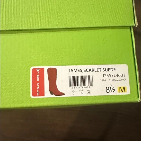 NEW! Sam Edelman James Wide Calf Western Boot Red Suede - Wide Sizes Only 🏠 - Picture 10 of 10